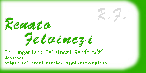 renato felvinczi business card